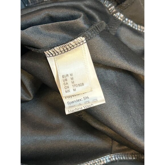 Womens Lattice Lace Wide Leg Jumpsuit Size M Black Money Mob Wife - Picture 14 of 15